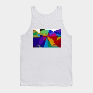 Rainbow beach umbrellas Tank Top